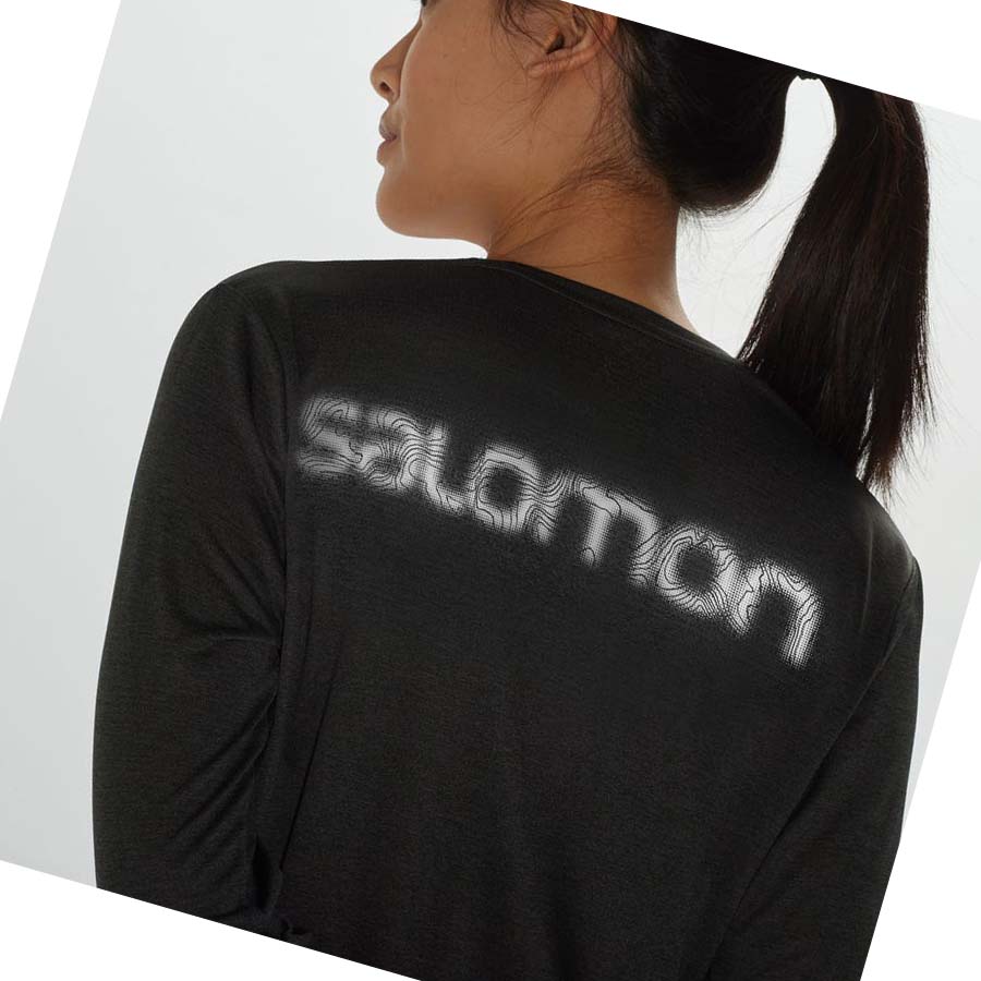 Camiseta Salomon AGILE Mujer Negros | MX 2558OKI